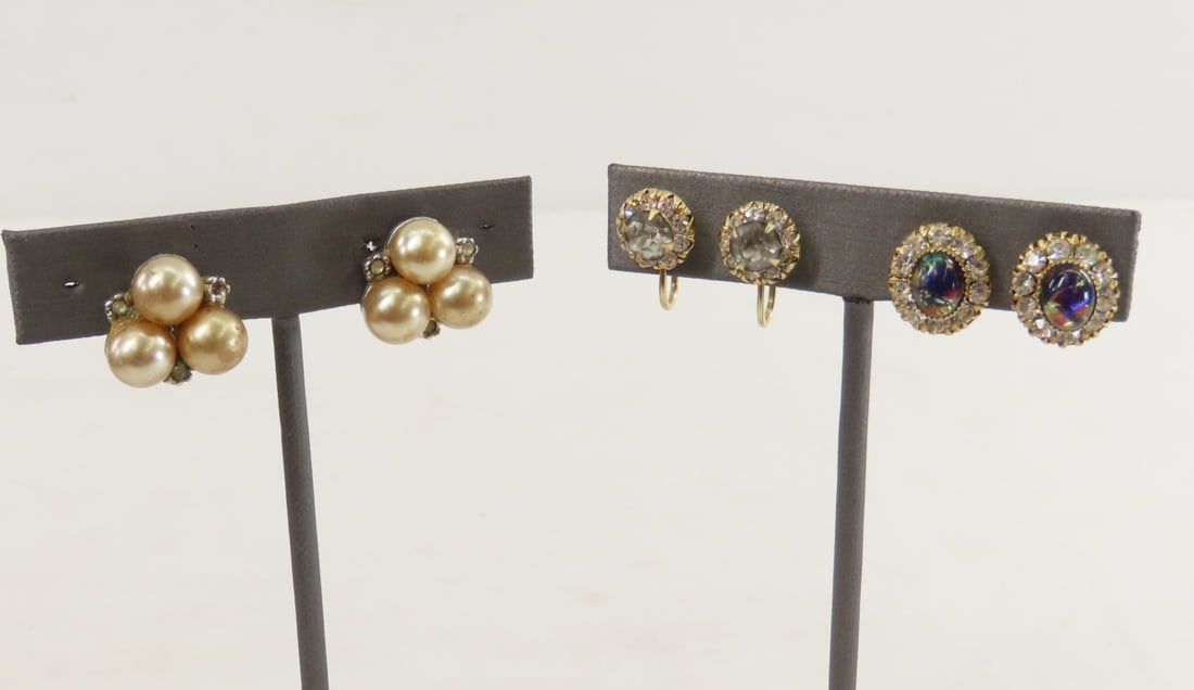 Vargas Earrings, Pearl, Garnet & Glass Necklaces - 2