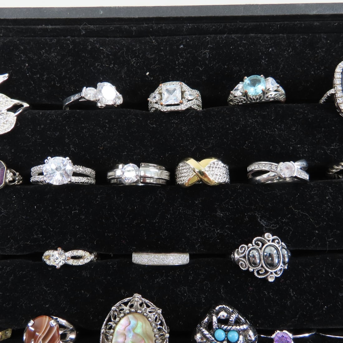 70+ Fashion Rings in Assorted Sizes- India Silver - 3
