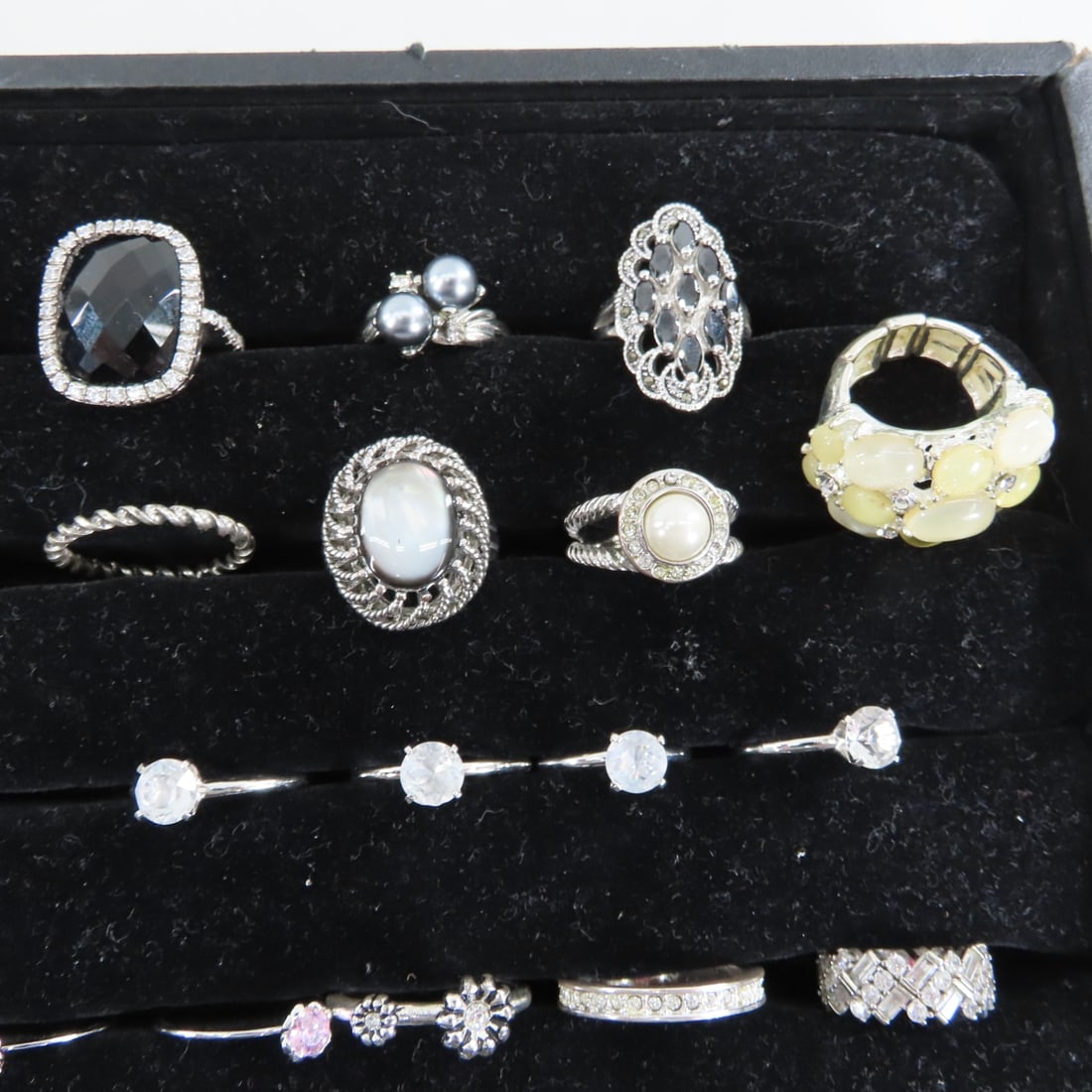 70+ Fashion Rings in Assorted Sizes- India Silver - 4