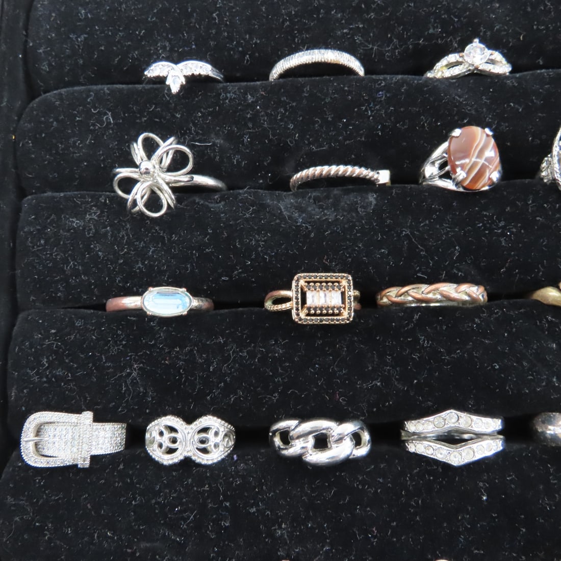 70+ Fashion Rings in Assorted Sizes- India Silver - 5