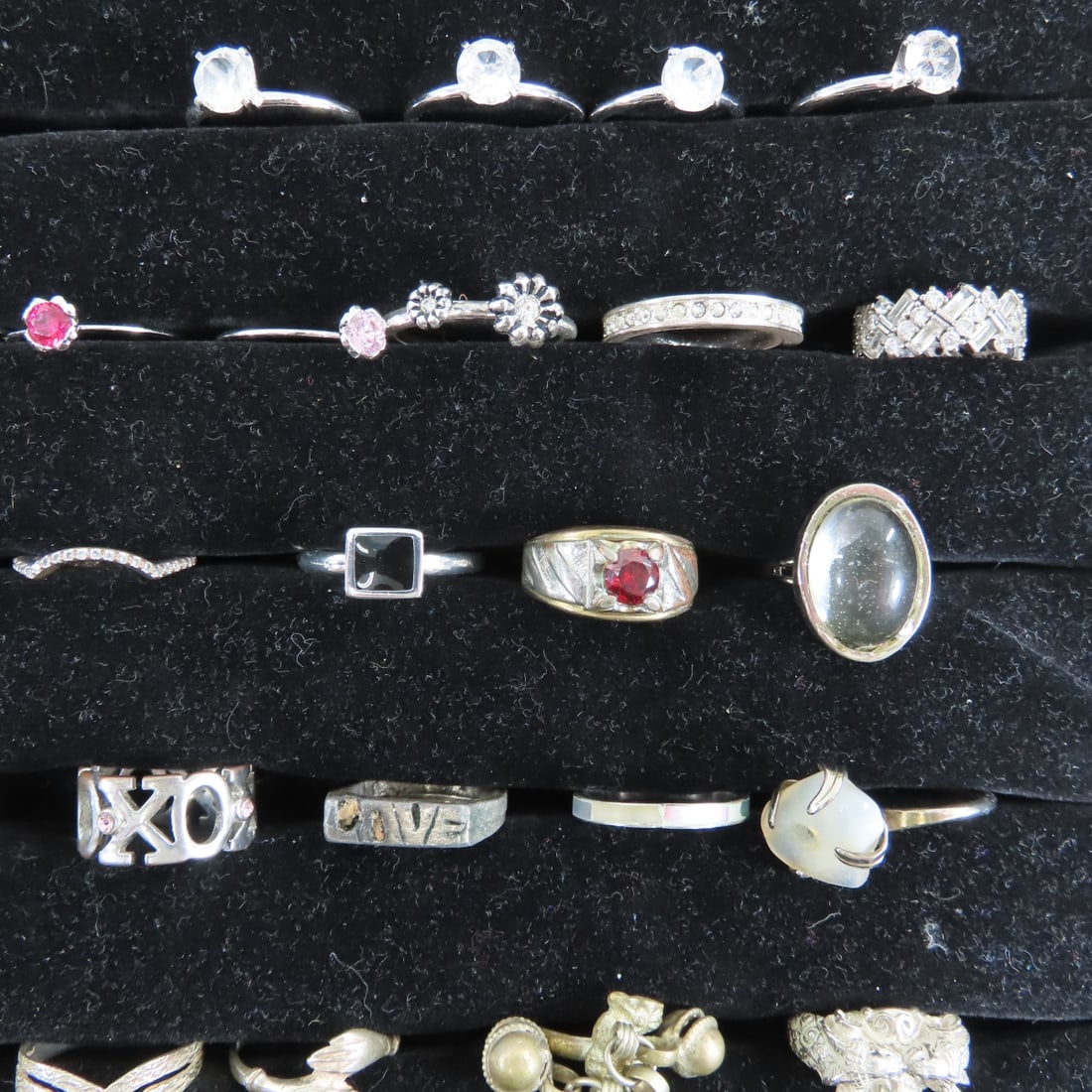 70+ Fashion Rings in Assorted Sizes- India Silver - 7