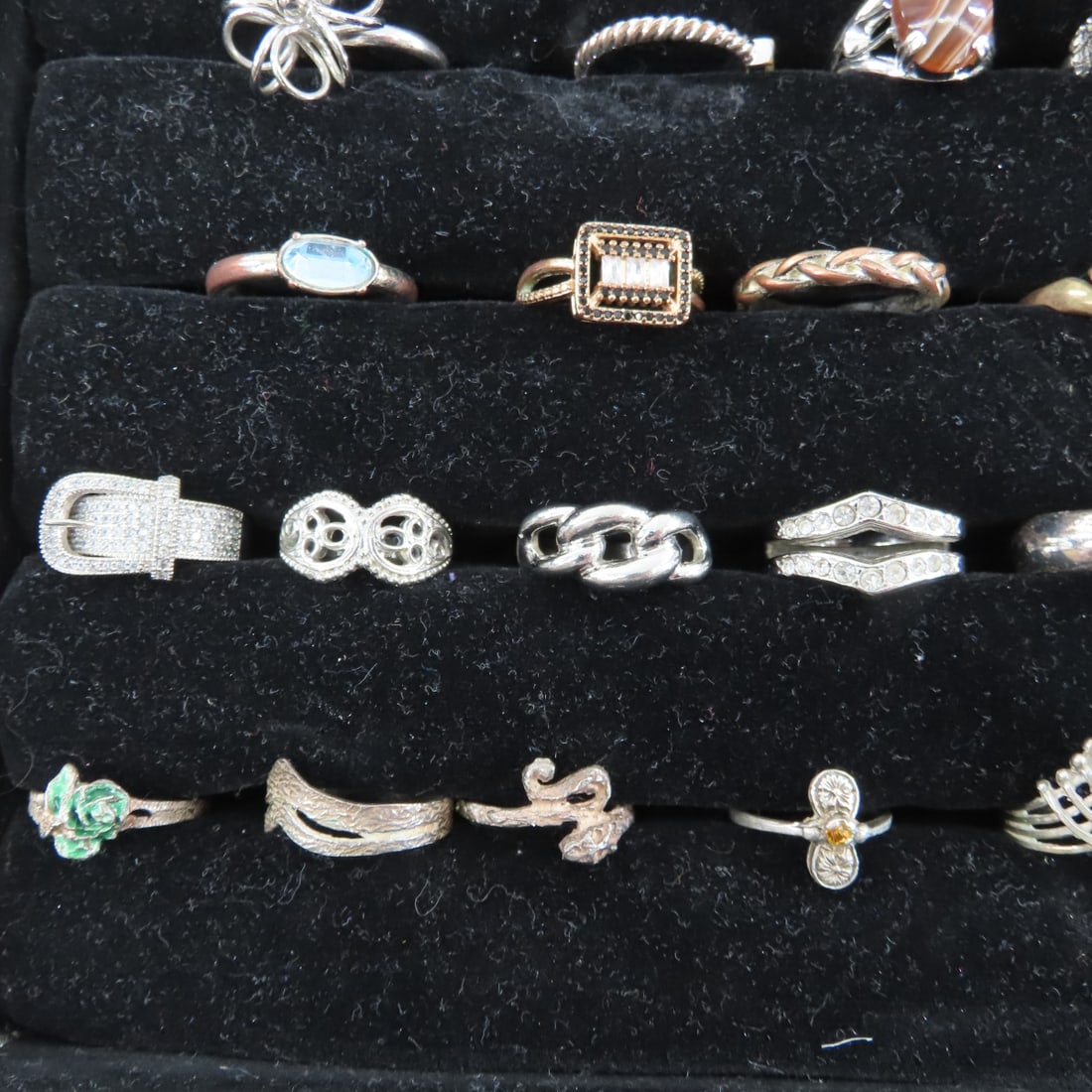 70+ Fashion Rings in Assorted Sizes- India Silver - 8