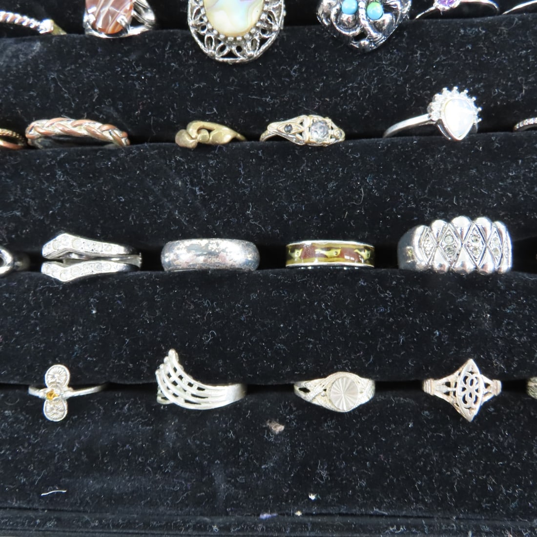 70+ Fashion Rings in Assorted Sizes- India Silver - 9