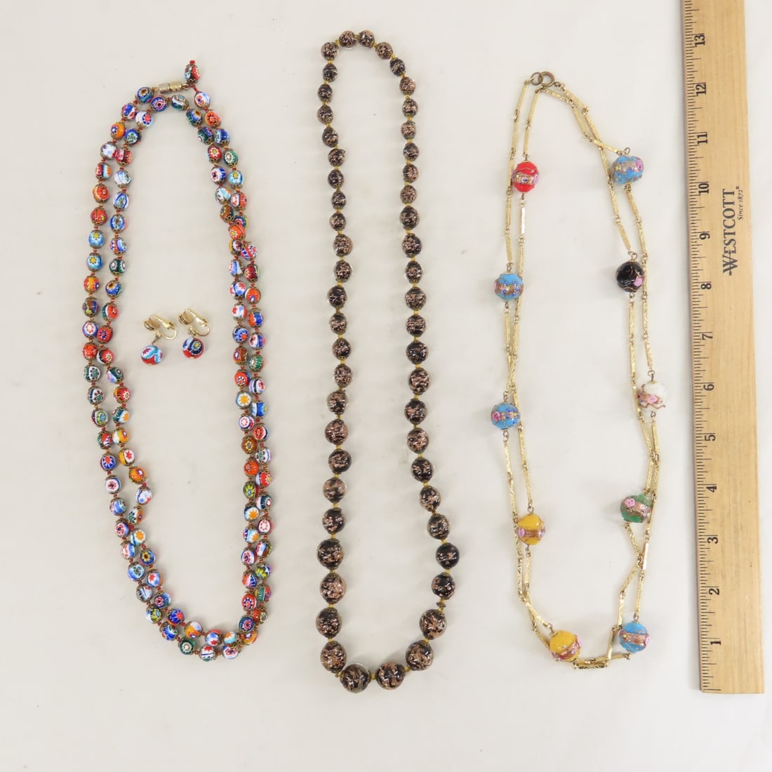 Vintage Copper and Glass Jewelry: some signed - 17