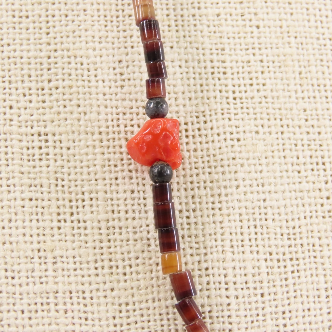 Zuni Triple Strand Heishi Fetish Necklace - 10