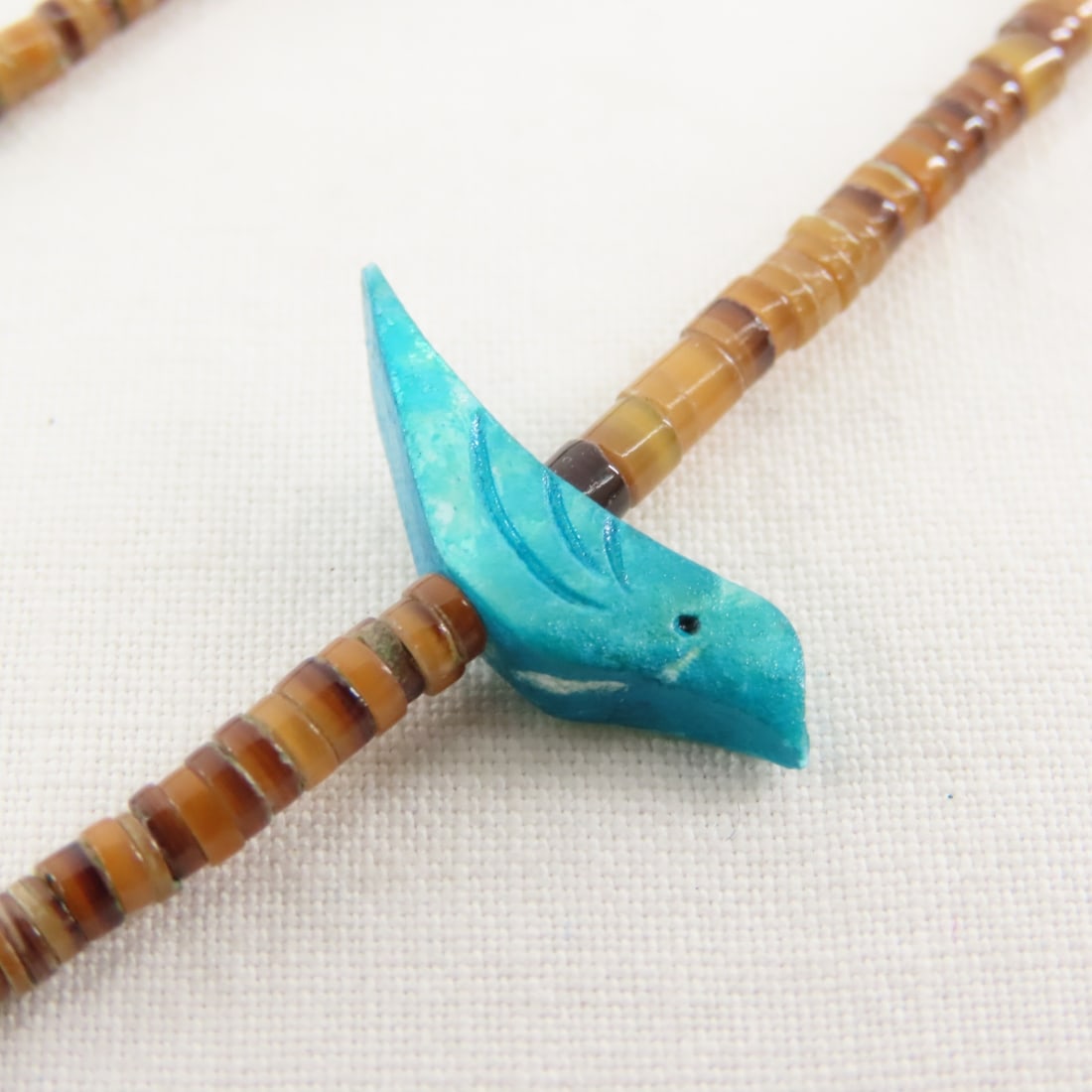 Zuni Triple Strand Heishi Fetish Necklace - 3