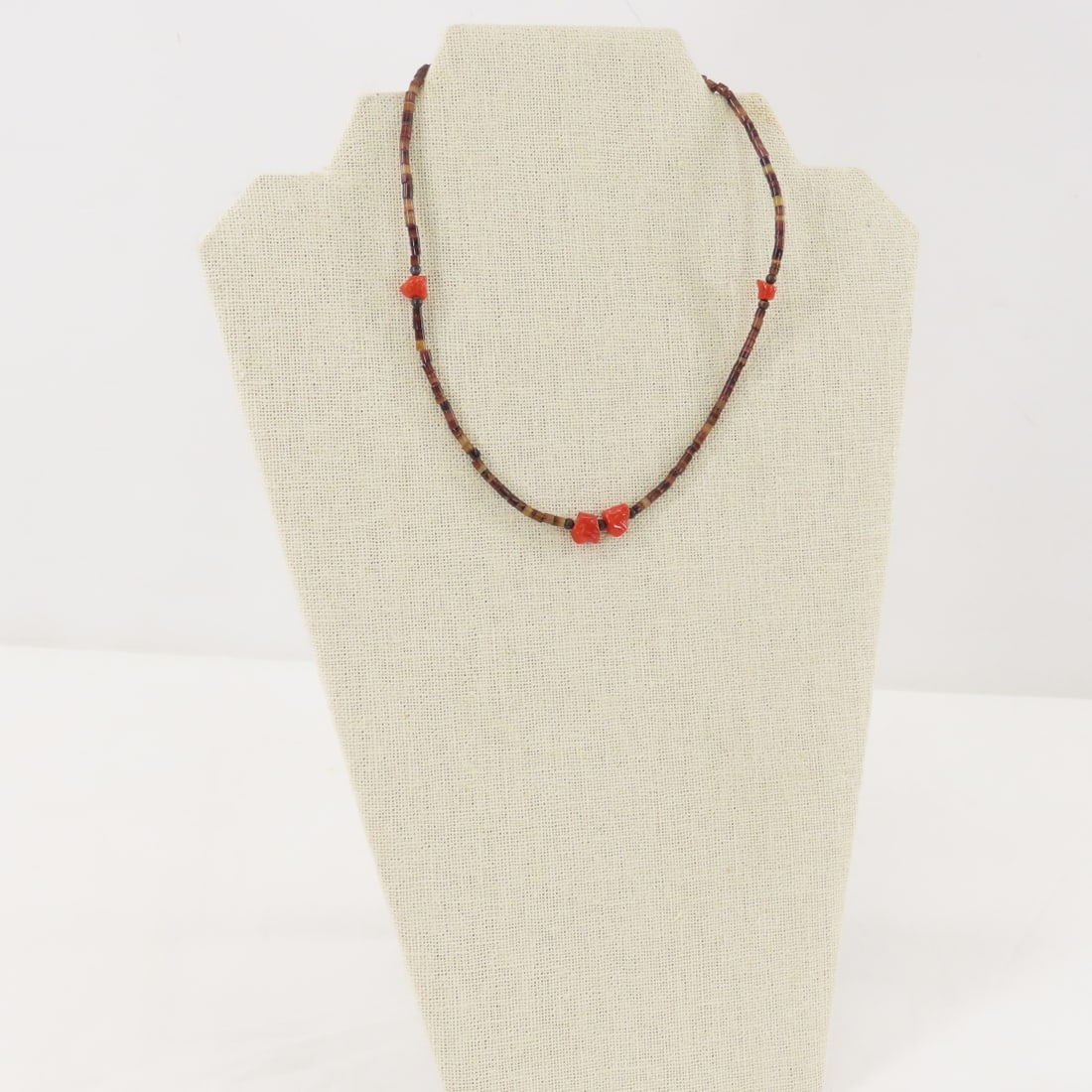 Zuni Triple Strand Heishi Fetish Necklace - 8