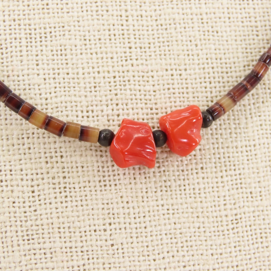 Zuni Triple Strand Heishi Fetish Necklace - 9