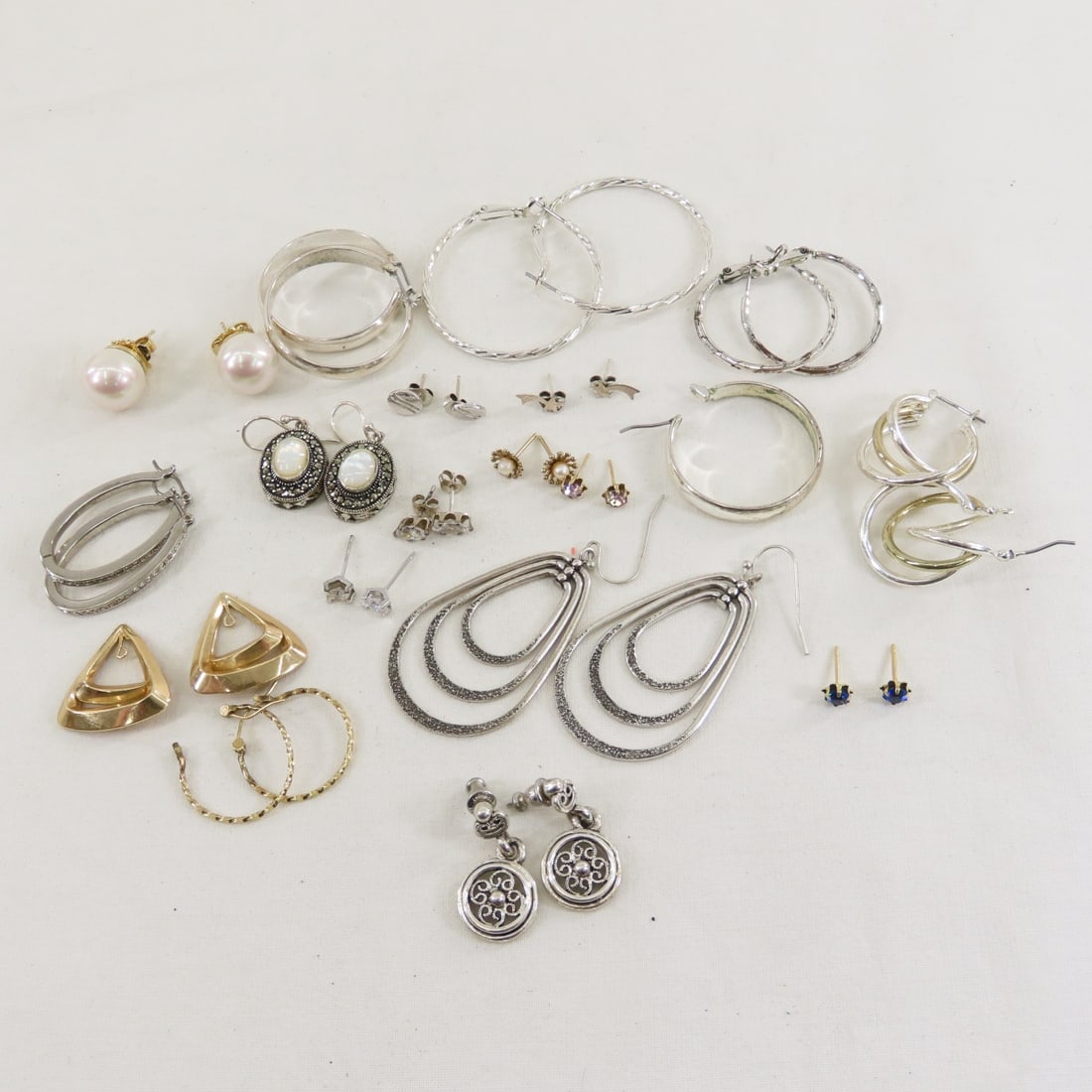 Vintage Earrings, Necklaces & Bakelite Bracelet - 12