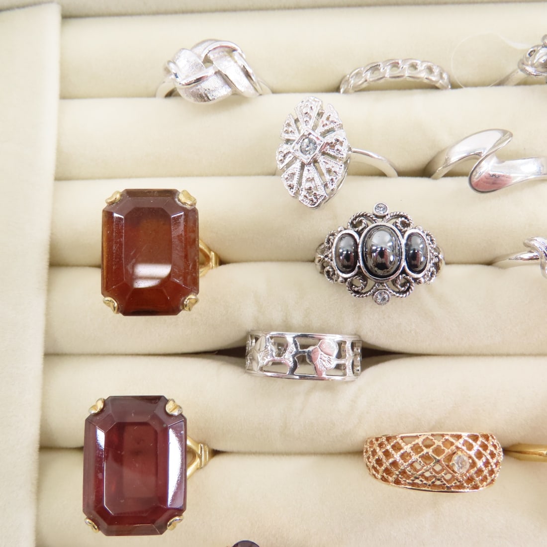 32 Avon Rings with Assorted Sizes, some adjustable - 2