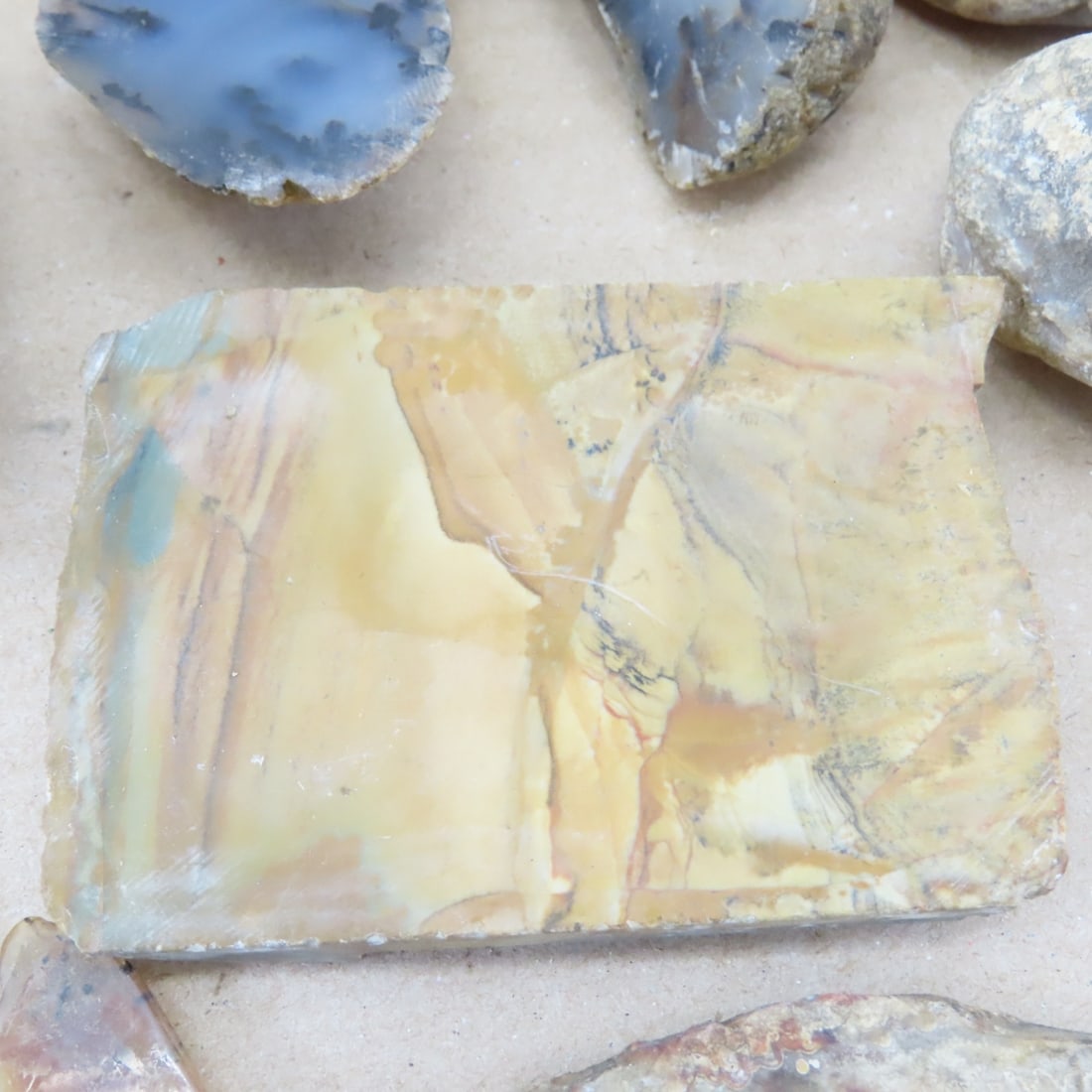 Rock Slabs, End Cuts, polished & rough 8 LBS - 11