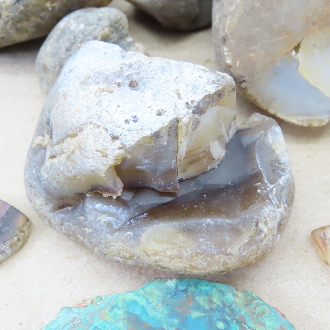 Rock Slabs, End Cuts, polished & rough 8 LBS - 7