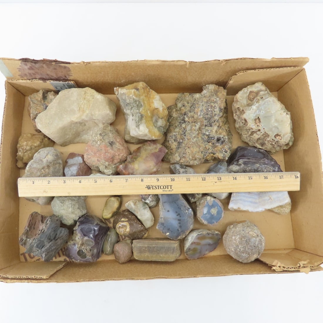25 Lbs Mixed Quartz, Agate & other Rocks - 2