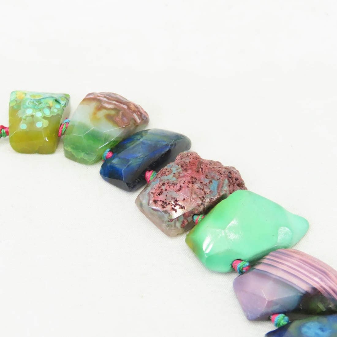 Polished Agate Statement Necklace 220g - 12