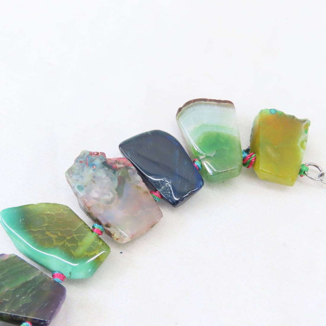 Polished Agate Statement Necklace 220g - 3