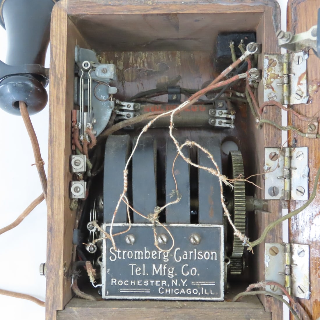 Antique The Dean Electric Co Wall Phone - 7