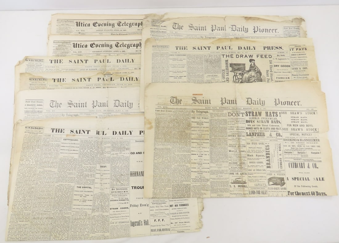 Assorted Newspapers from 1795-1899 - 8