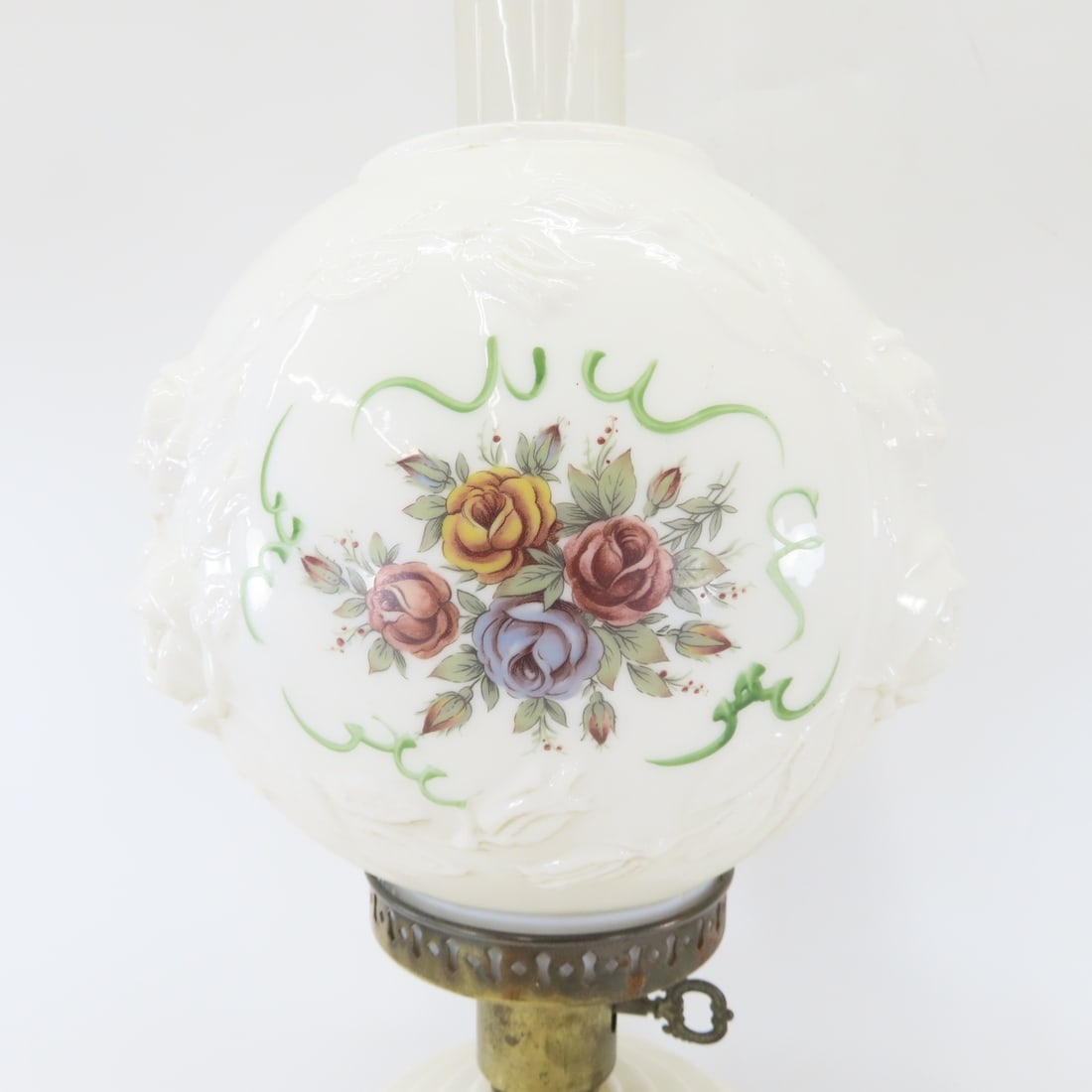 3 Vintage Hurricane Table-Top Parlor Lamps - 13