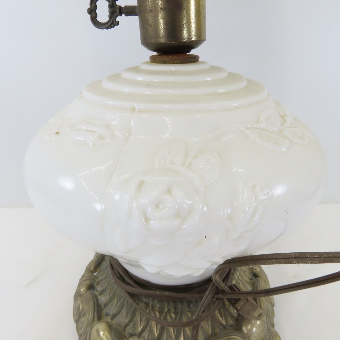 3 Vintage Hurricane Table-Top Parlor Lamps - 15