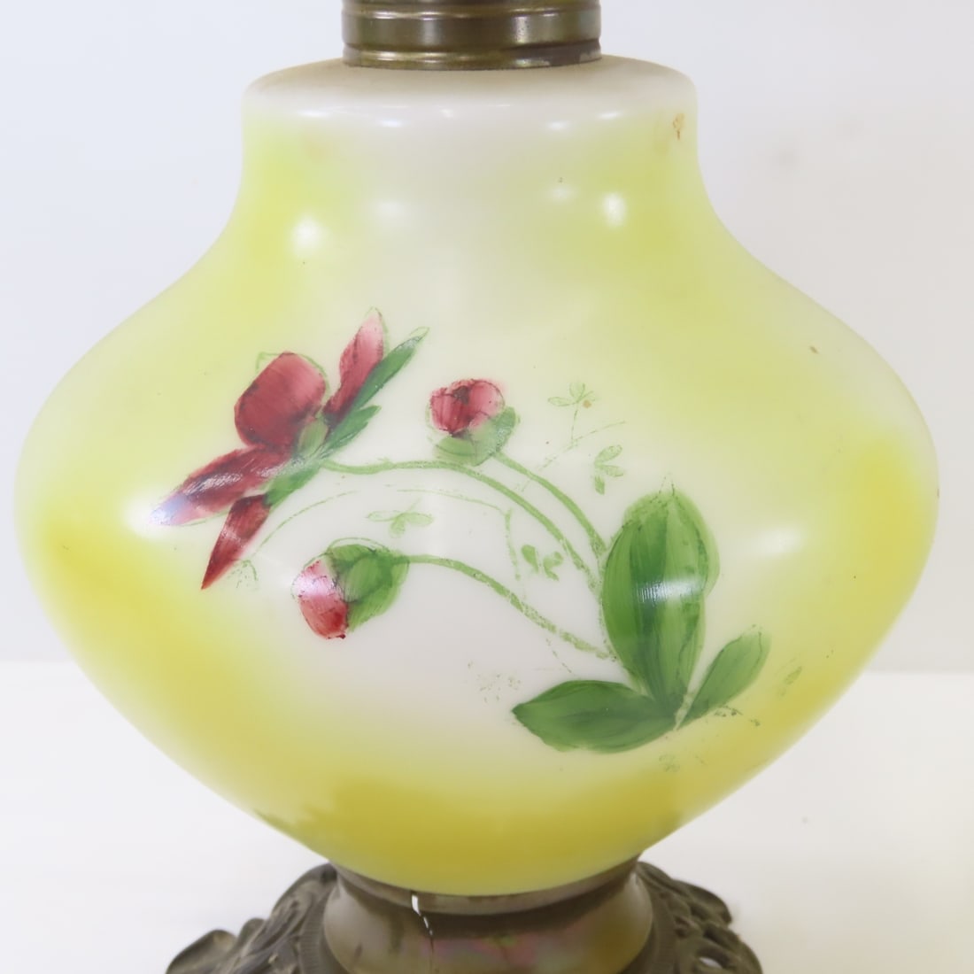 3 Vintage Hurricane Table-Top Parlor Lamps - 7