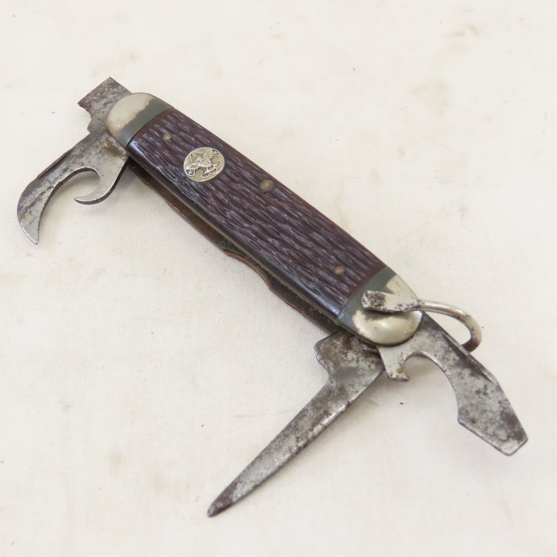 6 Vintage Boy Scouts Folding Pocket Knives - 10