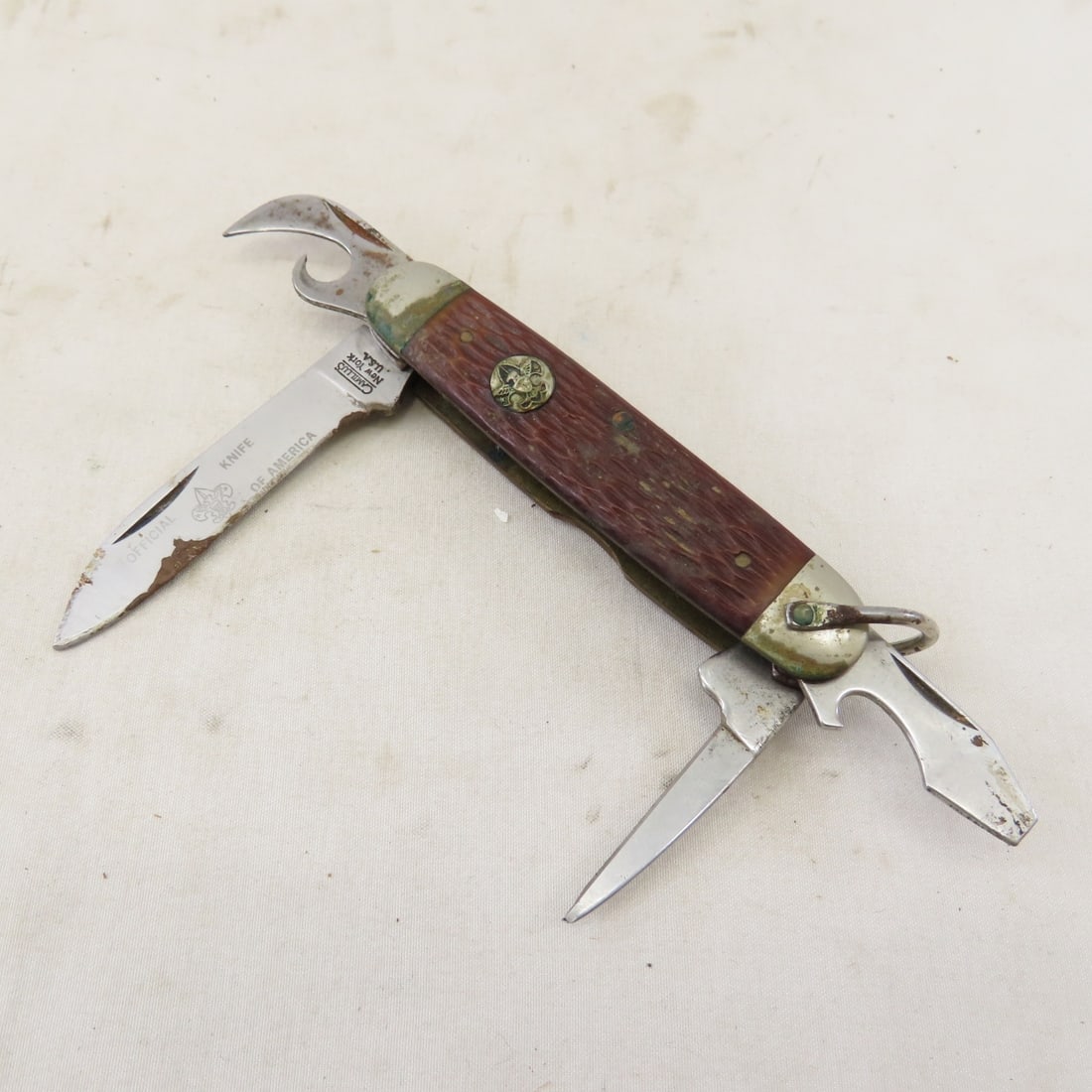 6 Vintage Boy Scouts Folding Pocket Knives - 2