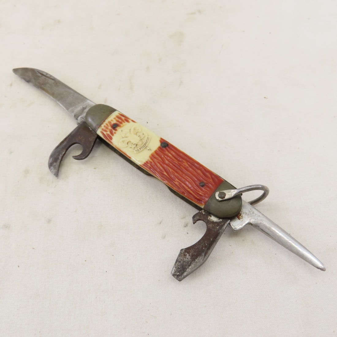 6 Vintage Boy Scouts Folding Pocket Knives - 4
