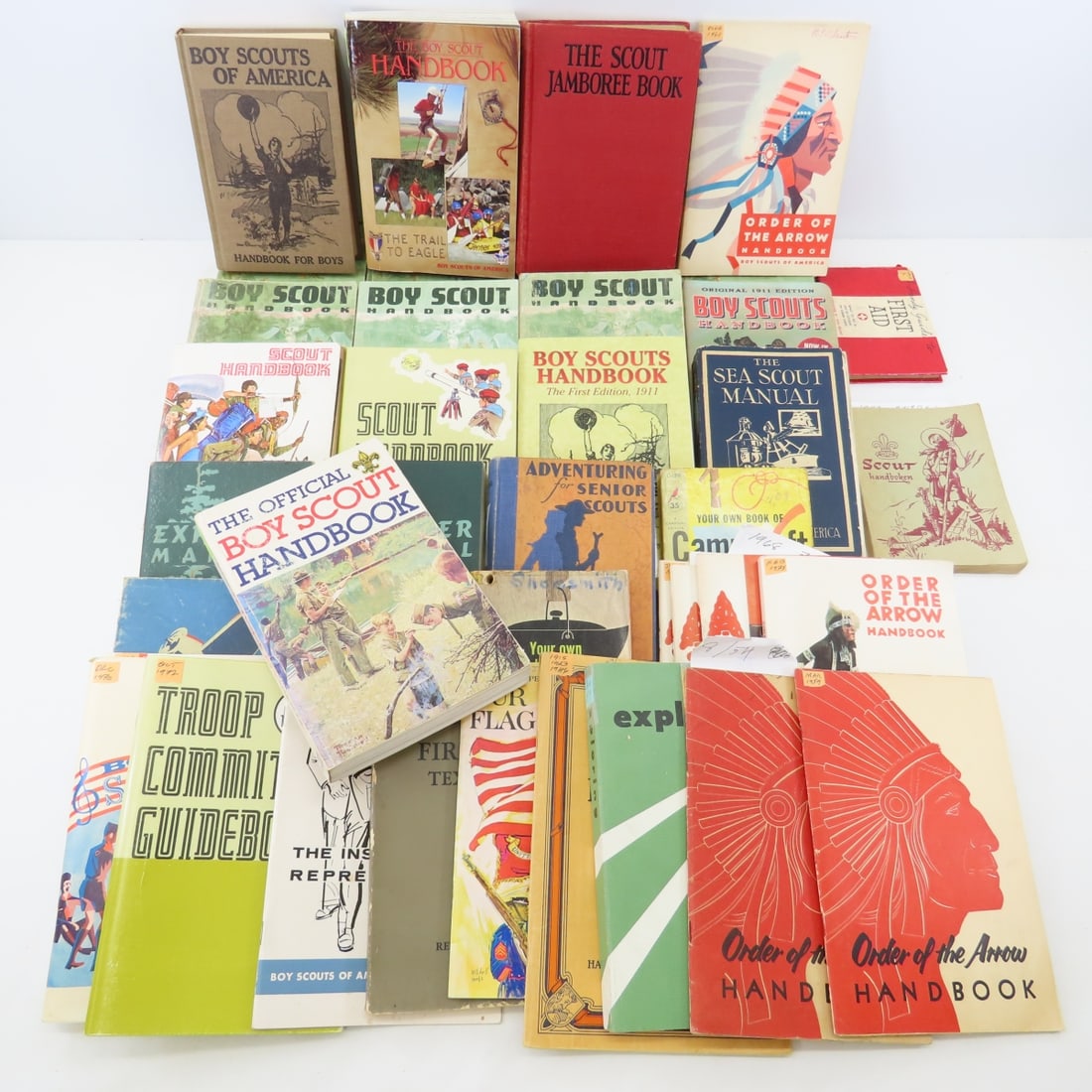 1930s-1970s Boy Scouts Handbooks & Manuals: 1930s-1970s Boy Scouts Handbooks & Manuals - Handbooks, Explorer Manuals, Campcraft, Order of the Arrow, Jamboree Book, Ordeal Ceremony, Air Scout Manual, Sea Scout Manual, Adventuring for Senior