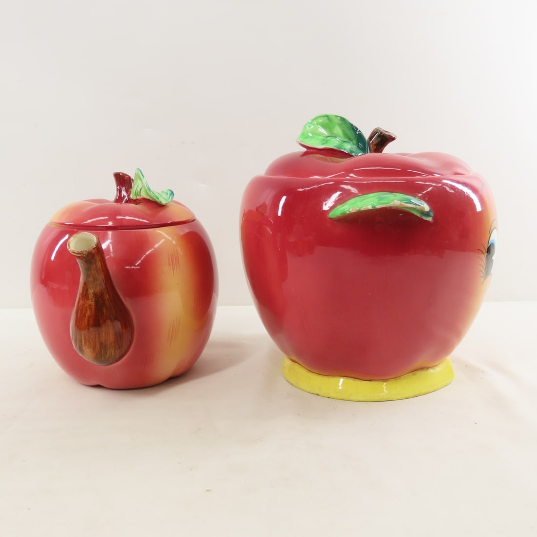 Vintage PY Miyao Anthropomorphic Apple Snack Set - 3