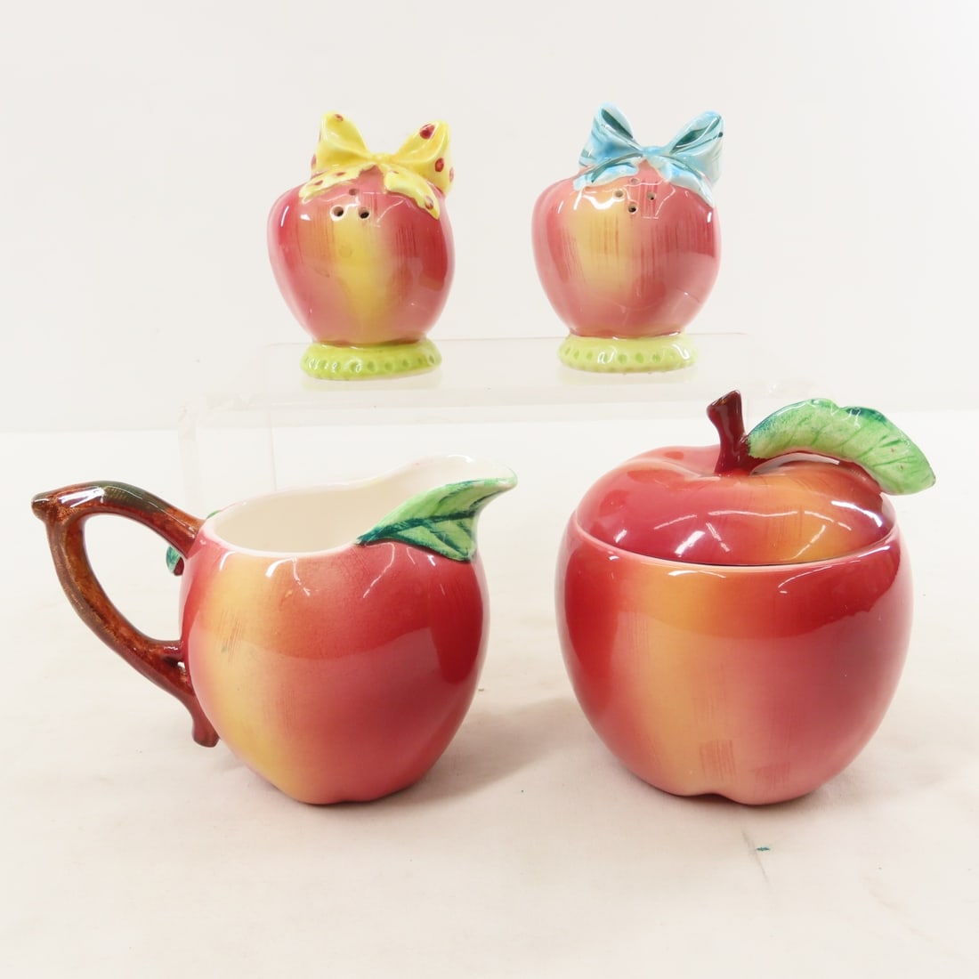 Vintage PY Miyao Anthropomorphic Apple Snack Set - 9