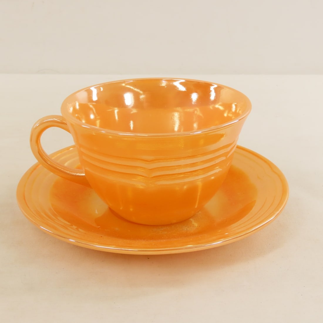 Vintage Heisey Moongleam & Fire-King Cups & Plates - 7