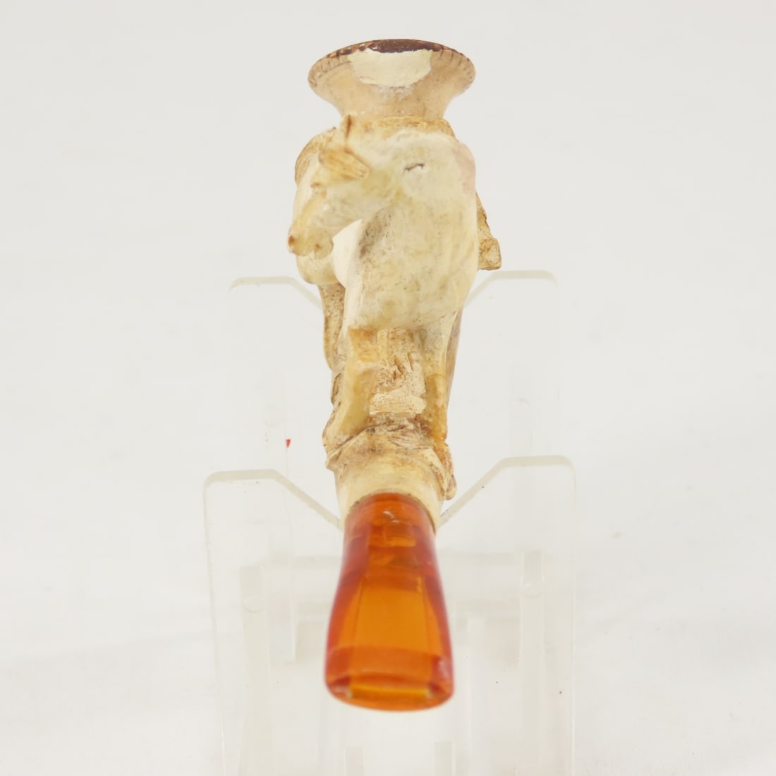 Antique Carved Meerschaum Horse 4.5" Pipe - 5