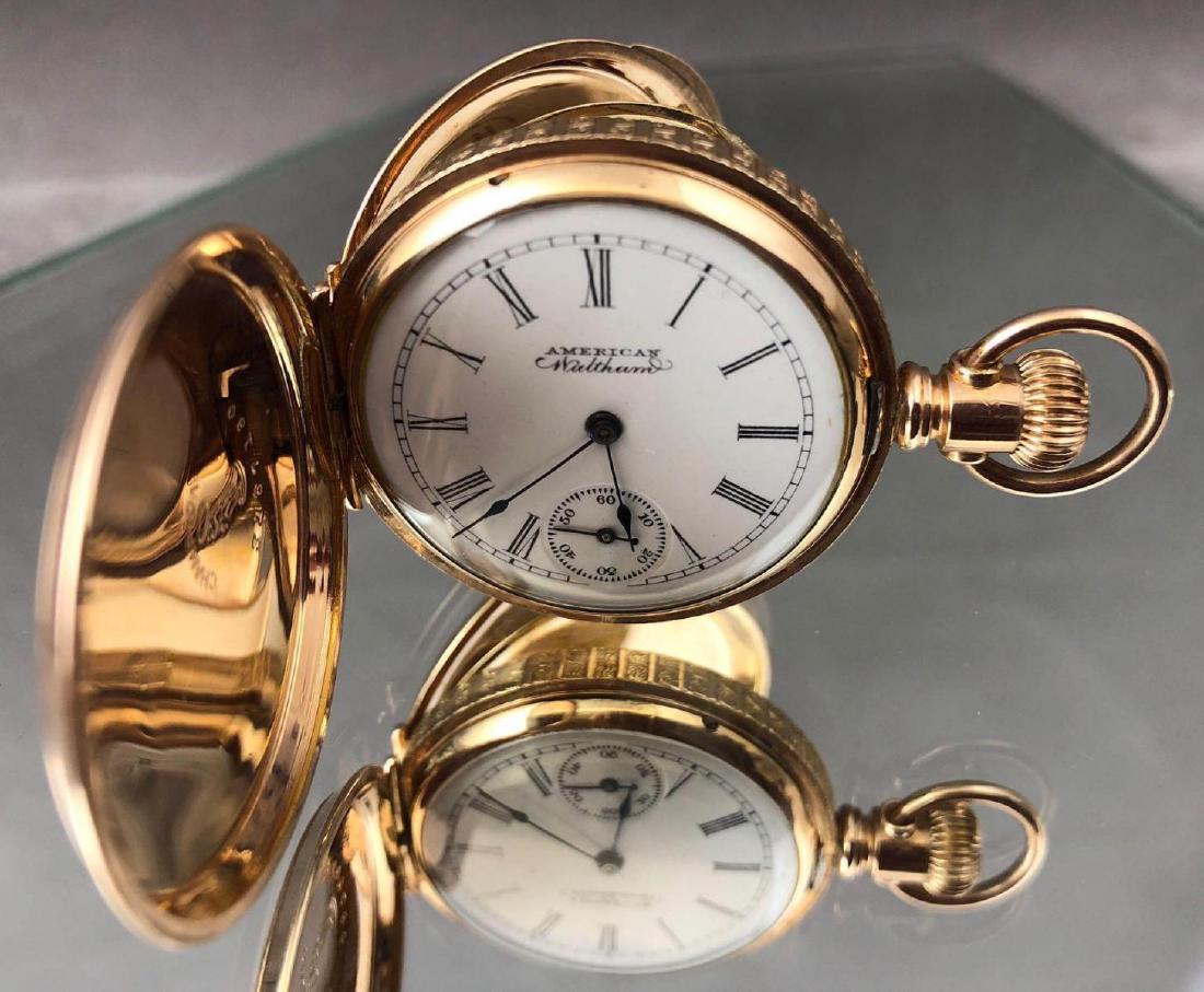 Circa 1890s Waltham hunter case pocket watch