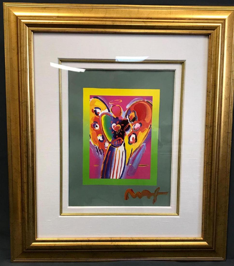 Peter Max original mix media, Angel with Heart on (1 of 7)