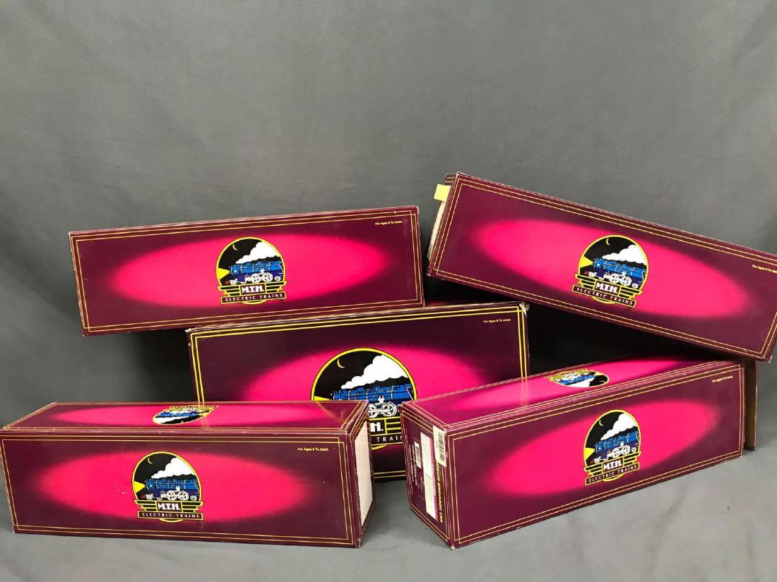 MTH O Scale heavyweight passenger New York Central plus: MTH O Scale heavyweight passenger New York Central plus Boston and Albany 6 cars lot. This includes NYC Combine and diner cars, 70' Madison baggage car plus 3 coach cars. The 5 NYC cars are numbered 3