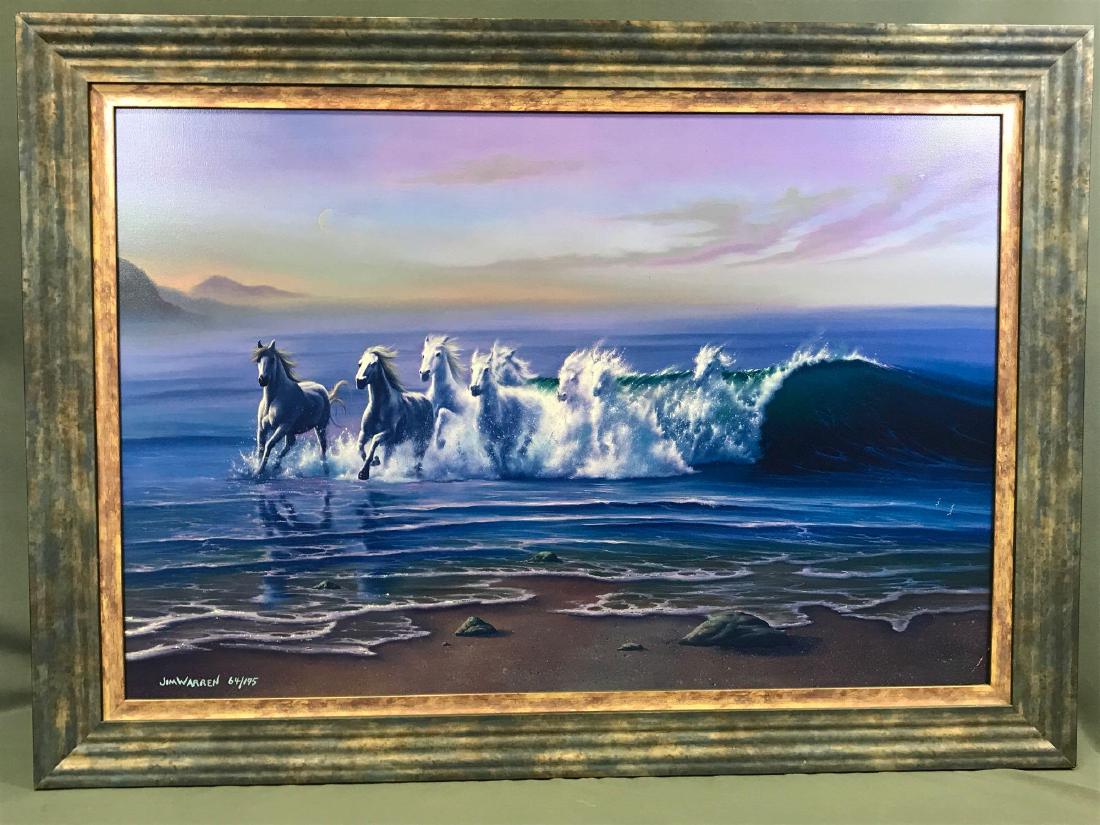 Jim Warren, "Wild Waters", Serigraph: Jim Warren signed and numbered serigraph titled Wild Waters. 42.25 x 30.25in, sight 35.25 x 23in.