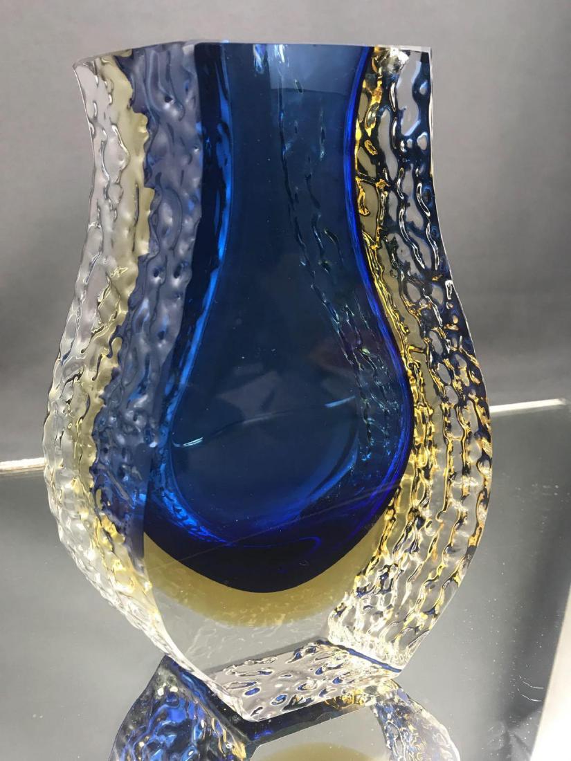 Murano Sommerso Textured Faceted Vase, Alessandro (1 of 7)