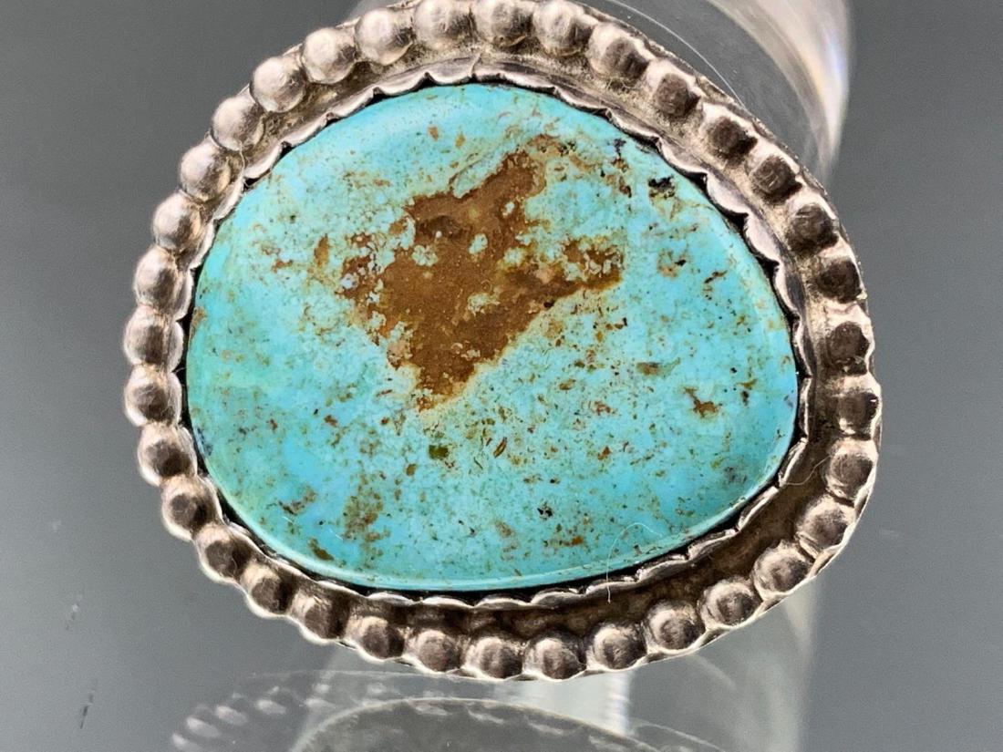 Navajo Sterling Silver and Turquoise Brooch, T. Otero (1 of 3)