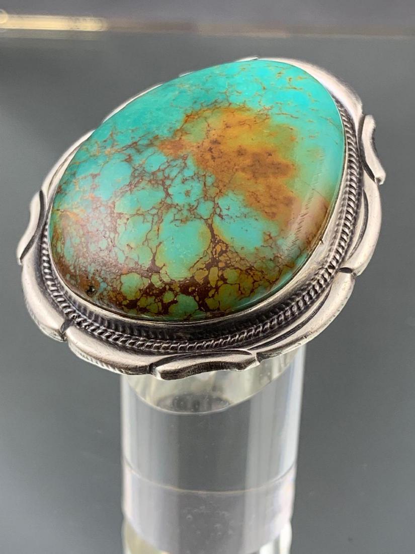 Massive Navajo Turquoise and Sterling Silver Ring (1 of 6)