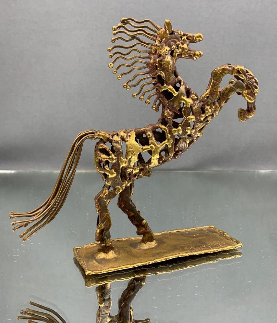 Pal Kepenyes, Milagros Horse Sculpture, Mexican: Pal Kepenyes Mexican modernist bronze, Milagros horse sculpture. Approximately 6x7x1.15 inches.