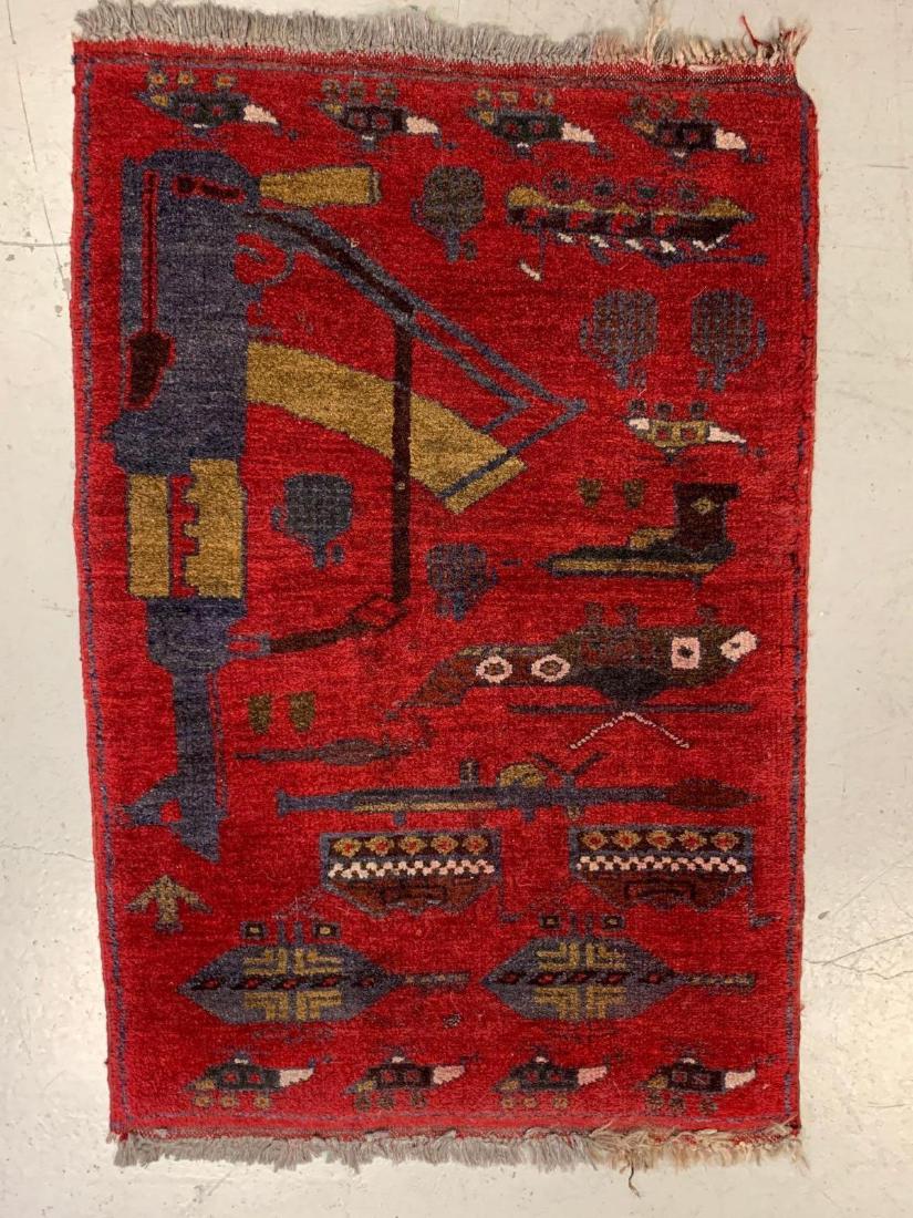 Afghan War Rug, Soviet Conflict, Circa 1980 (1 of 7)