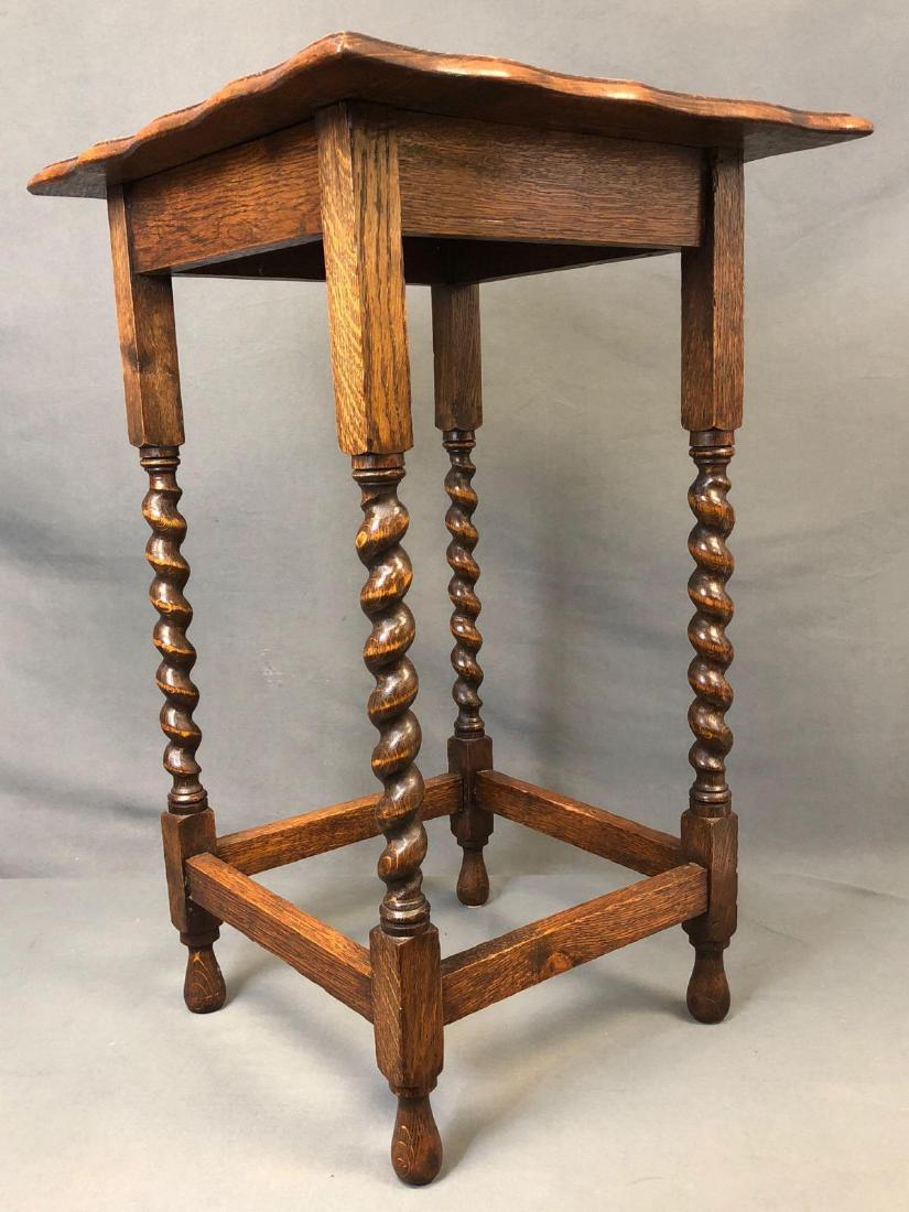 Quartersawn Oak Barley Twist End Table (1 of 6)