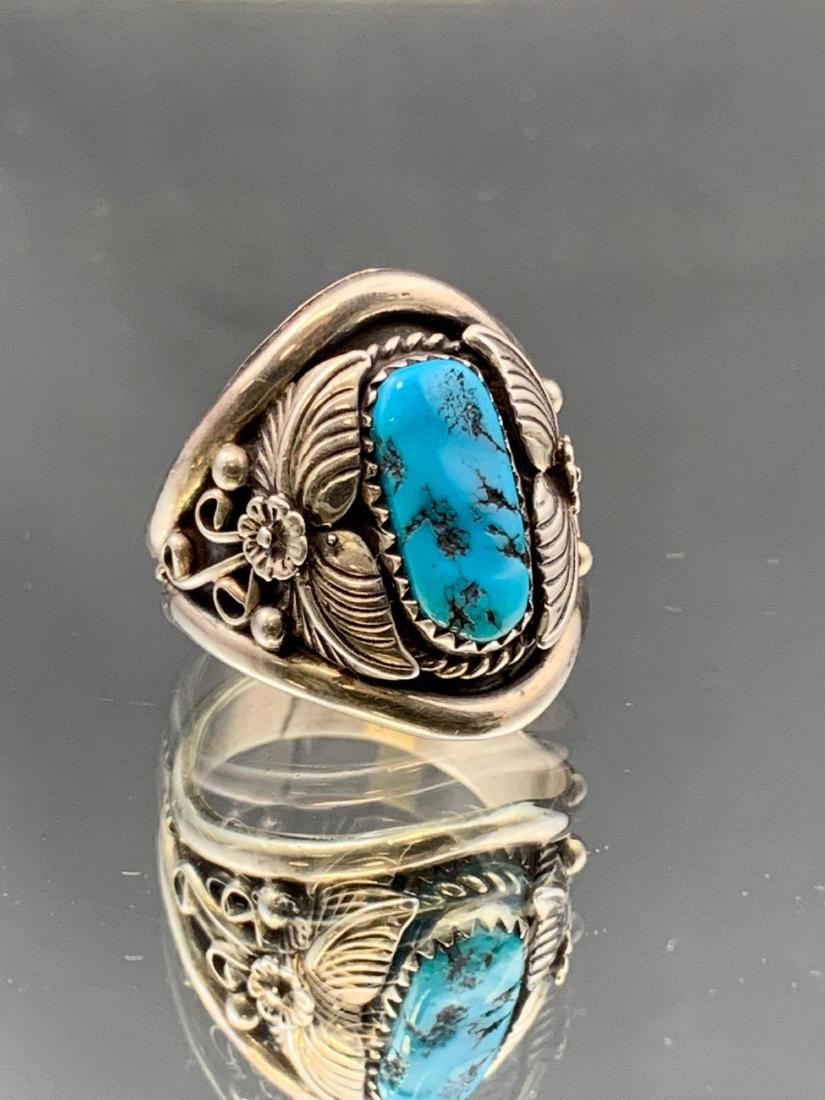 Finely Detailed Kingman Turquoise and Sterling Silver (1 of 3)
