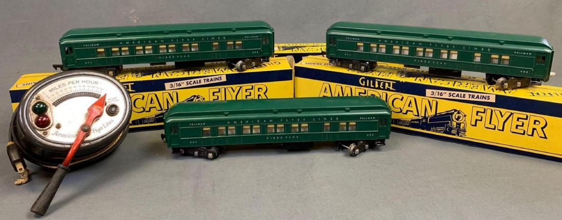 3 American Flyer 3/16 inch O scale 652-G Pullman cars (1 of 6)