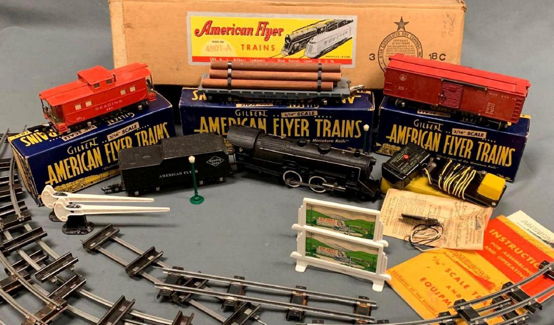 1940's-50's American Flyer O scale freight train (1 of 8)