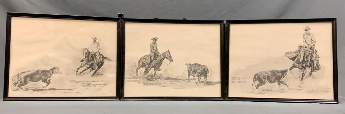 3 Carol Bush cowboy western art Lithographs (1 of 8)