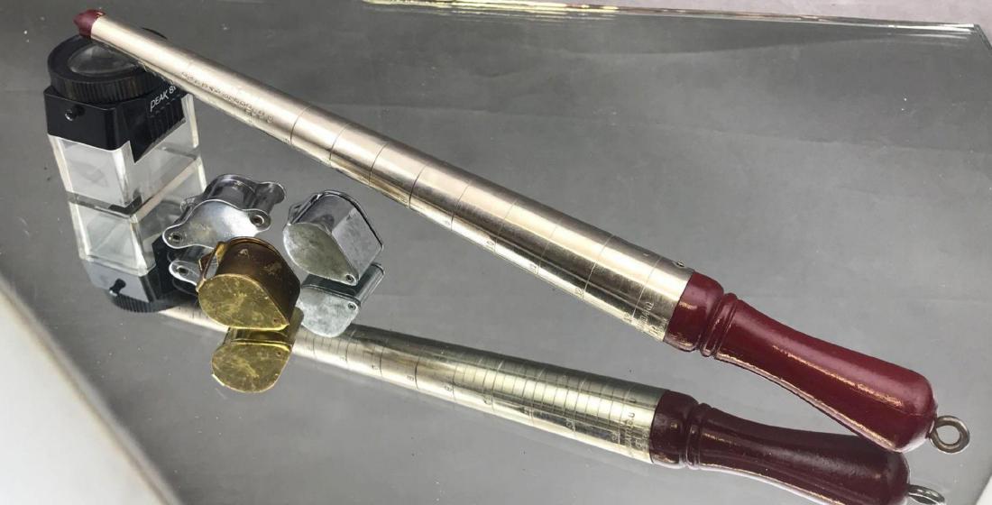 Lot of jewelry tools, 4 magnifying loops and ring sizer (1 of 2)