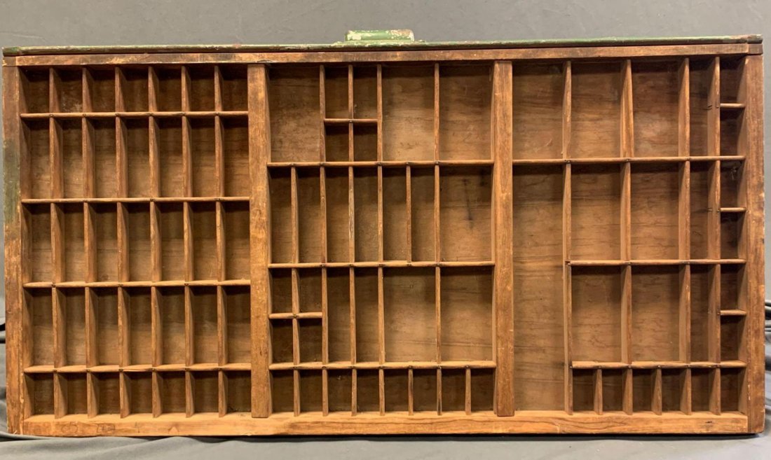 Hamilton Antique woodblock printers typeset shadowbox (1 of 5)