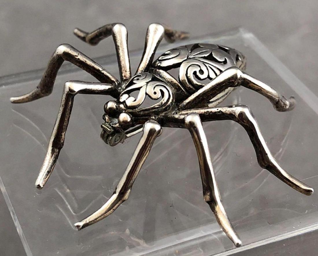 Sterling Silver Spider Brooch (1 of 4)
