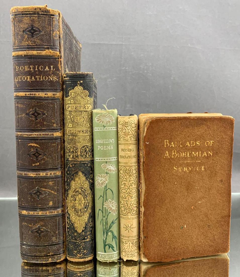 Lot of Five Antique Books of Poetry (1 of 10)